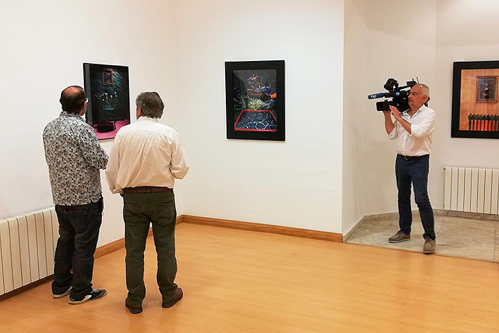 Grabación de un reportaje para televisión
